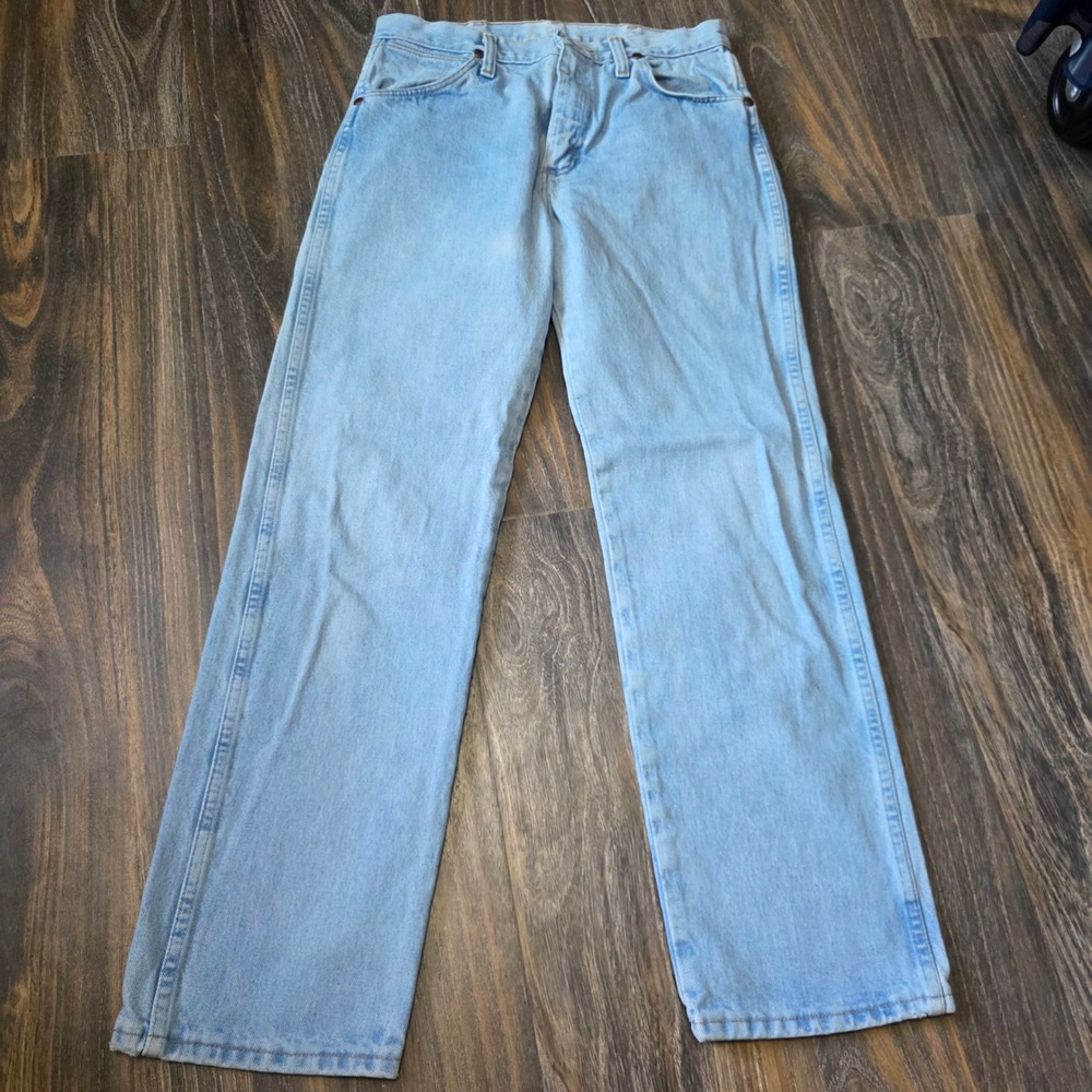 Wrangler Mens 13MWZGH Cowboy Cut Original Fit Light Wash Jeans 30x30